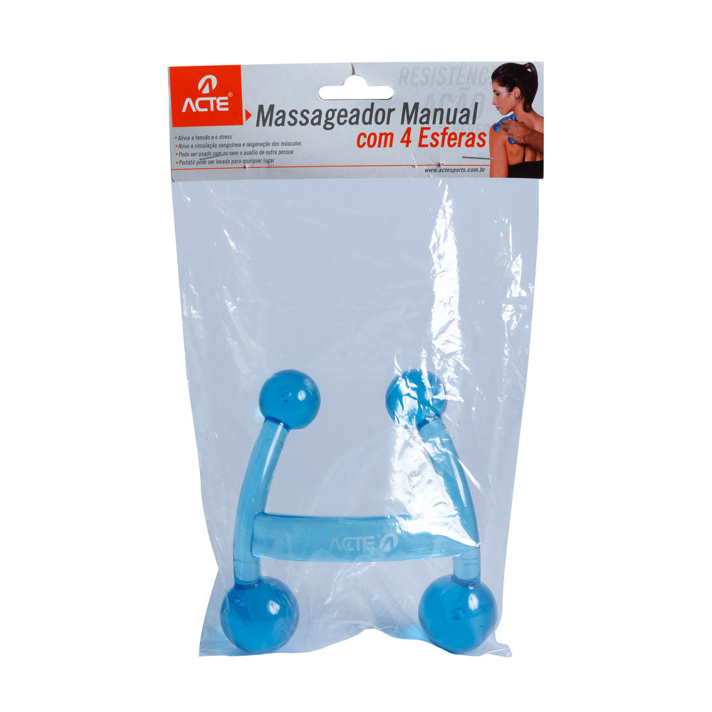 Massageador Manual com 4 esferas azul