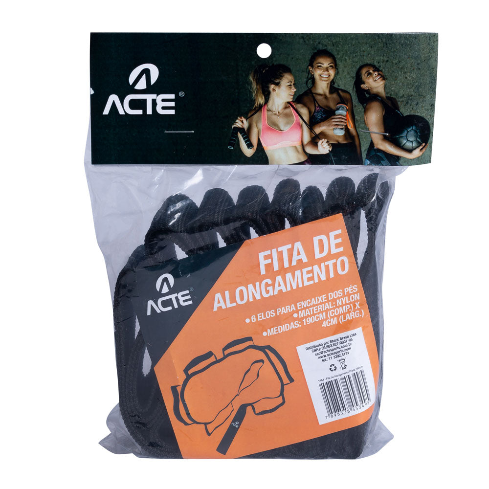 Fita de alongamento preta 190cm